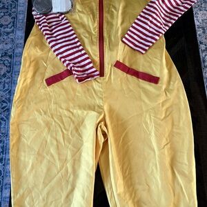Yellow and Red Striped Costume Jumpsuit